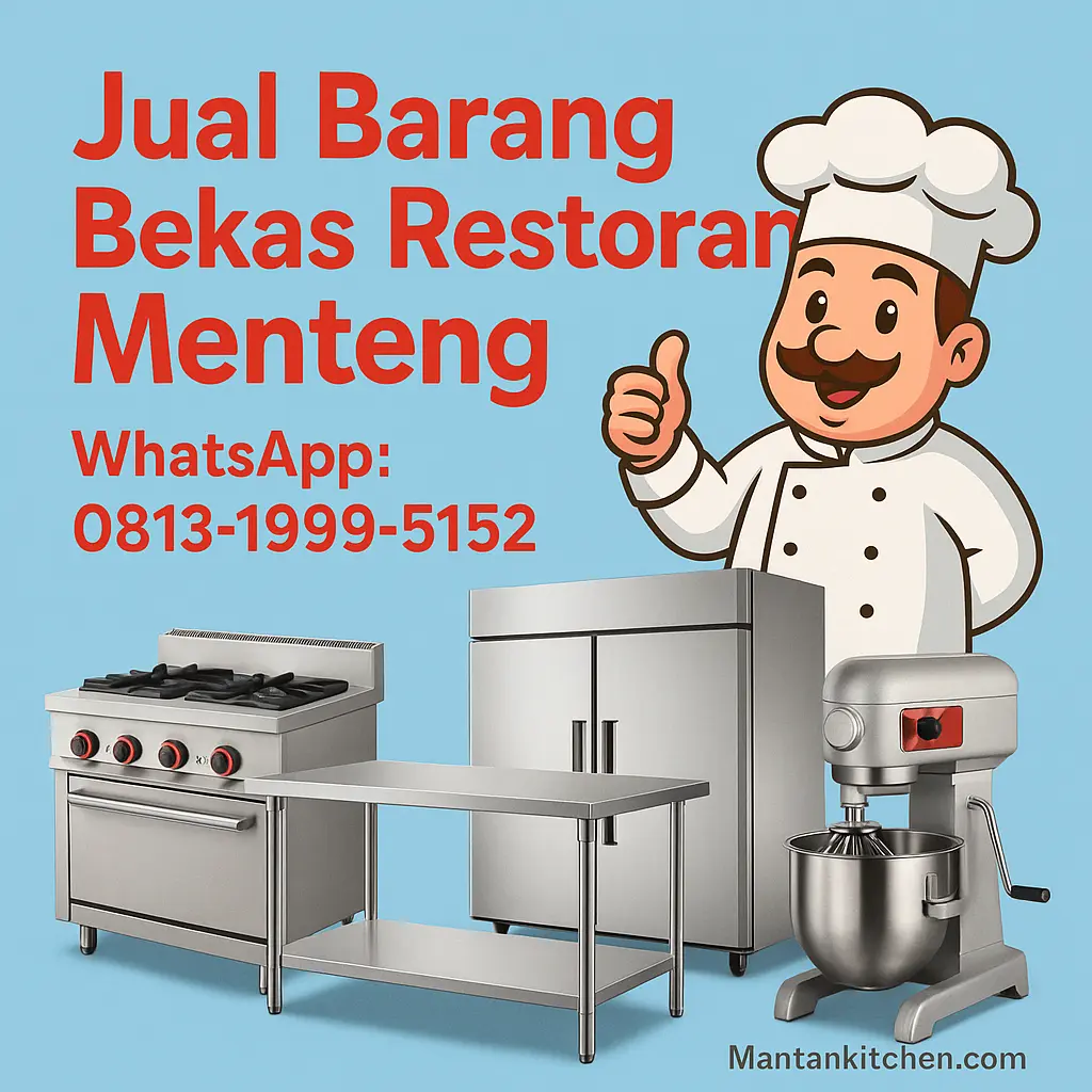 Jual barang bekas restoran menteng
